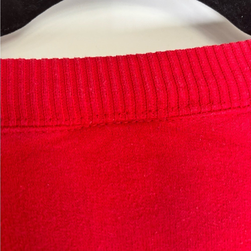 Vintage Gildan Red Festive Holiday Sweatshirt - Picture 5 of 6
